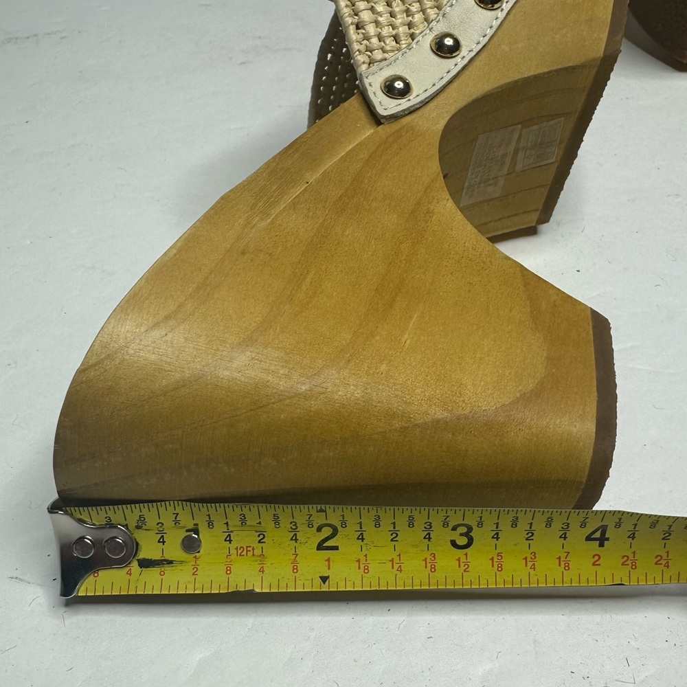 NEW Kelsi Dagger Brooklyn Dreamer Studded Wooden Sandals 6.5 - Picture 13 of 13